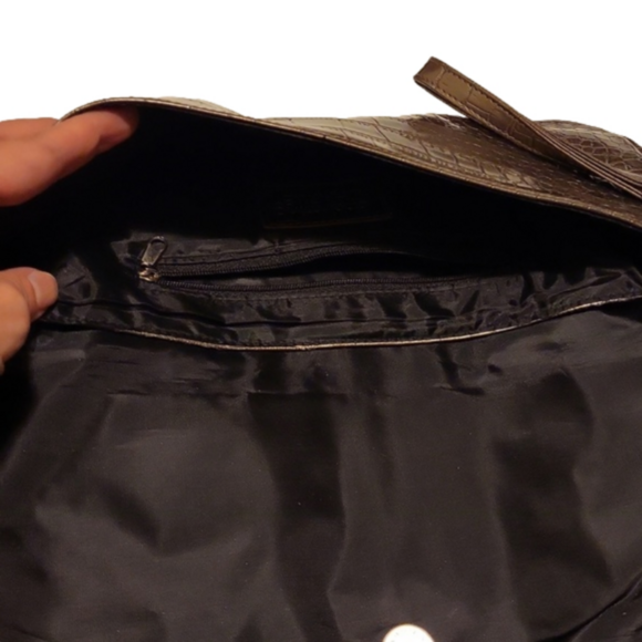 Charming Charlie, Clutch with wristlet, Pewter/Silver, Zipper inside pocket - Picture 7 of 10